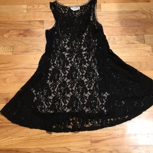 Free People Flowy Black Lace Dress